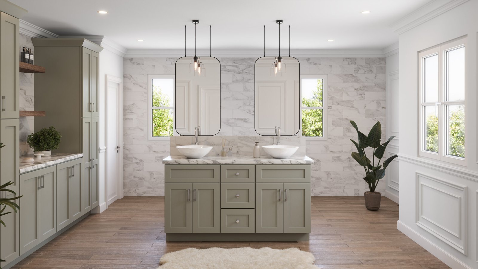 Shaker Moss Bathroom View 2